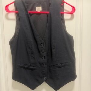 a new day Black Buttoned Vest